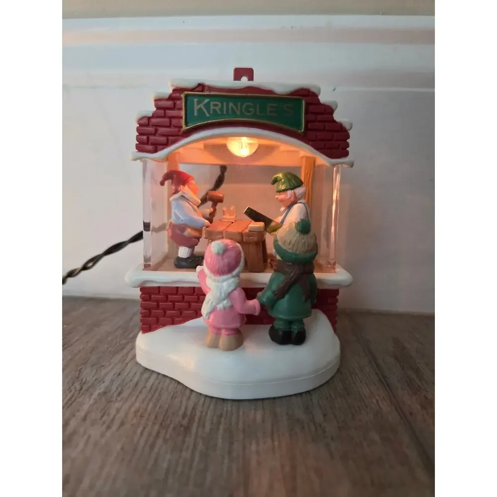 1987 Hallmark Kringle's Toy‎ Shop Light & Motion Ornament In Box - WORKS!
